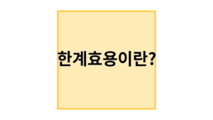 한계효용